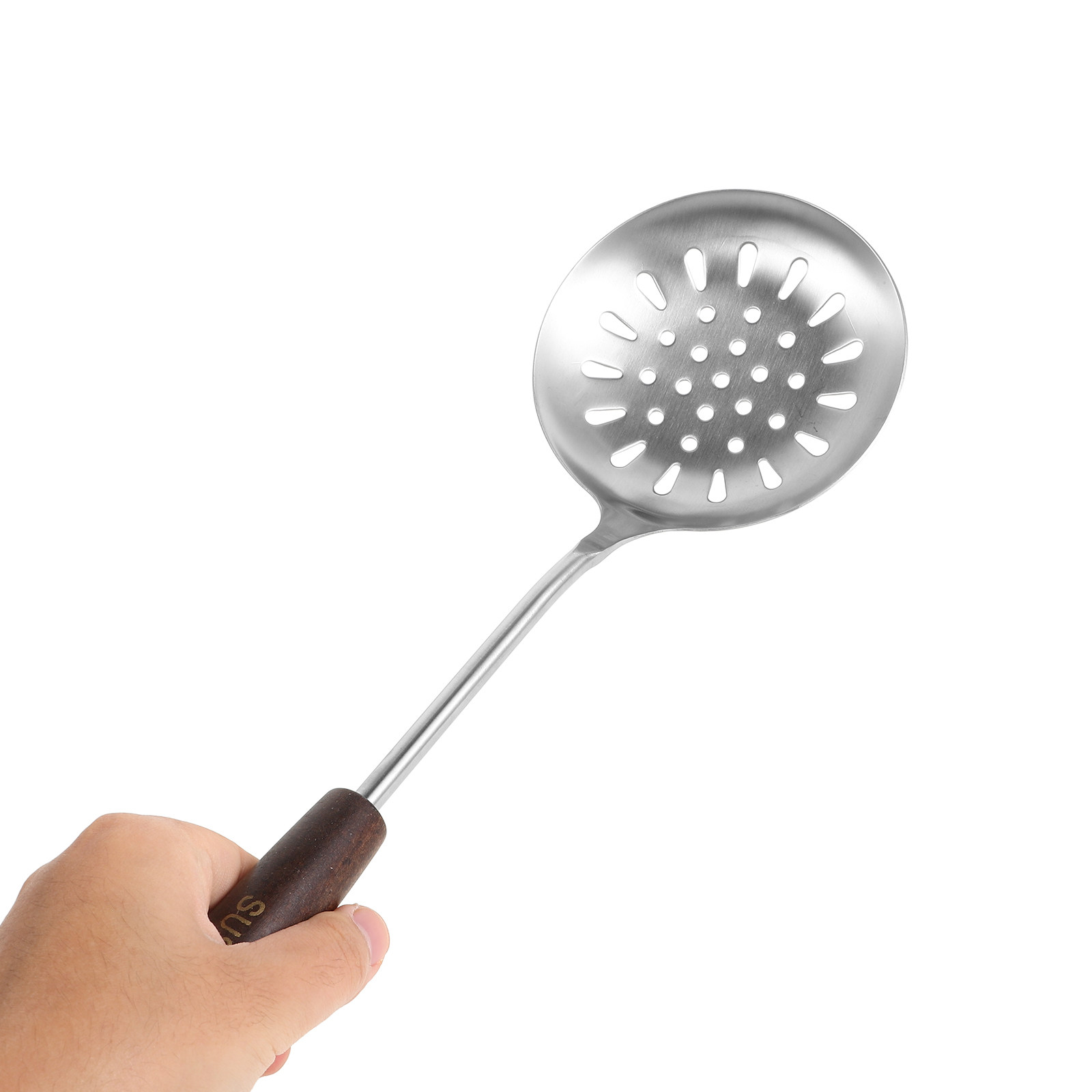 Ergonomic Slotted Spoon Stainl - Home Cooking Asian ulasan dan harga